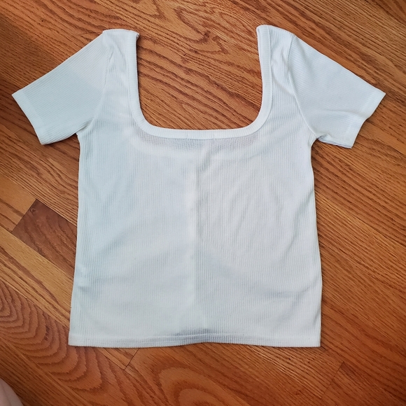 Nasty Gal Kick Their Button Square Neck Top - Picture 2 of 6